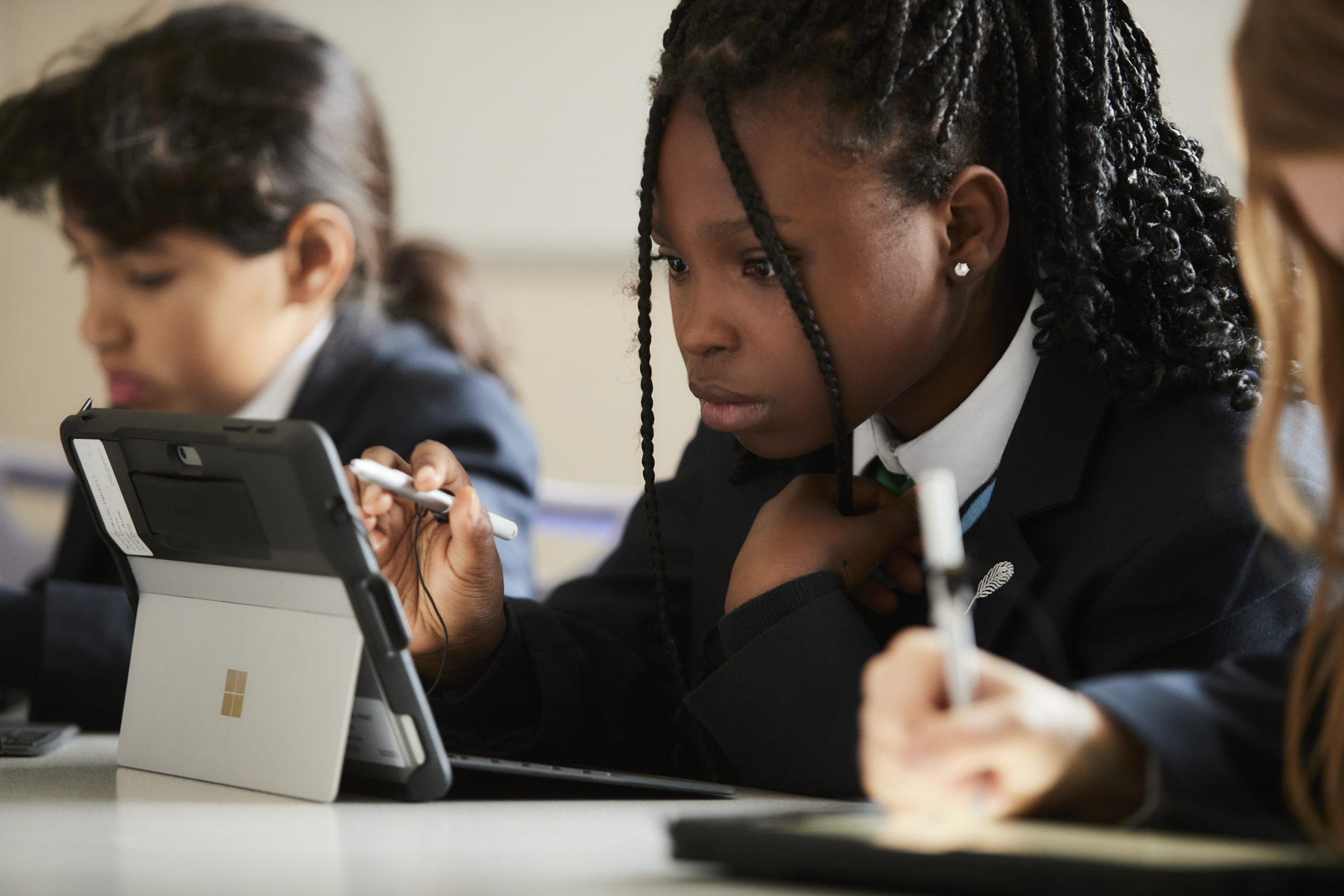 Senior School pupil - digital learning - Microsoft Showcase School
