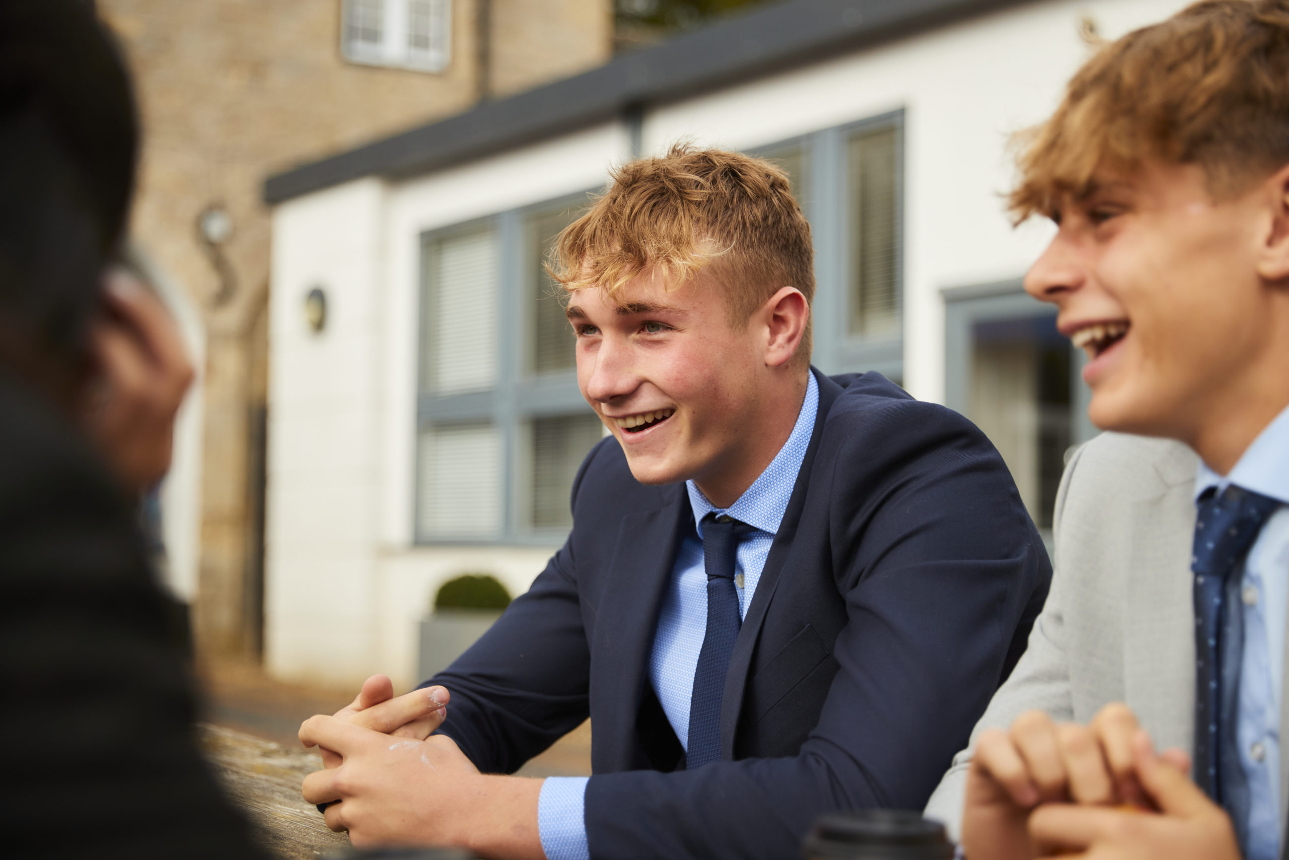 Sixth Form Students laughing