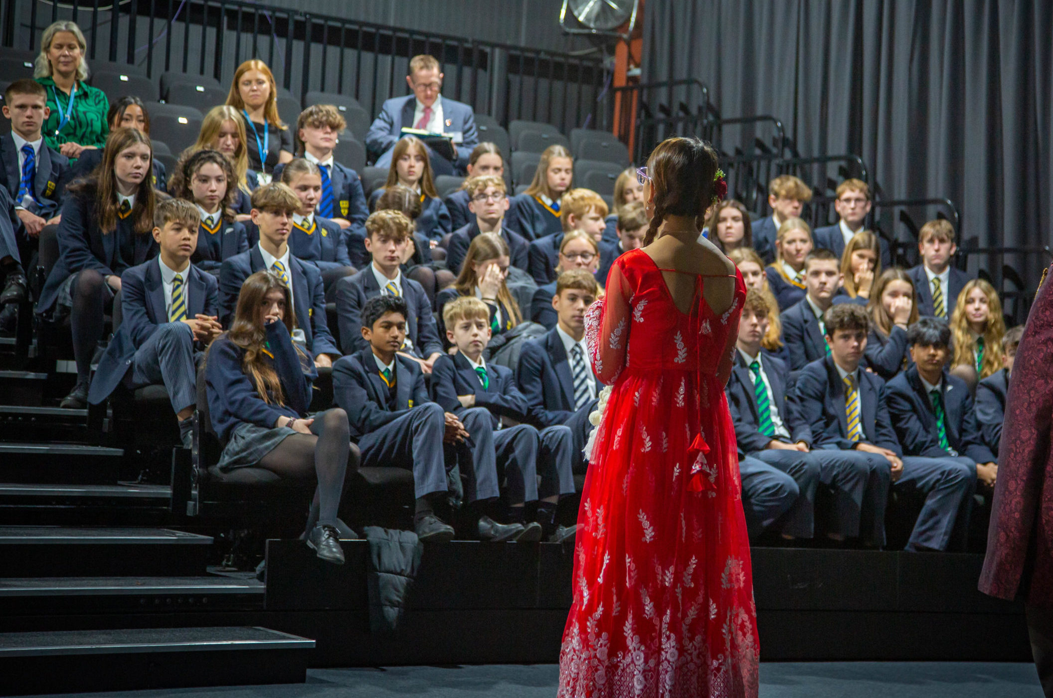 Guest Speaker talking to a Senior School audience - Academic Enrichment - Academic