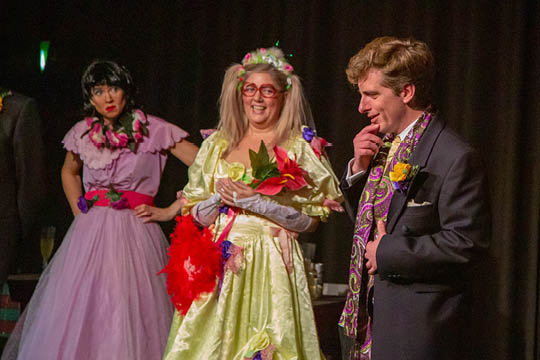 The Cokethorpe Players - Actors on stage - Murder Mystery Evening 2022 - News