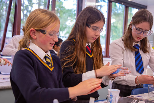 Cokethorpe Senior Pupils learning to make slime in a STEM workshop - STEM Week 2022 - News