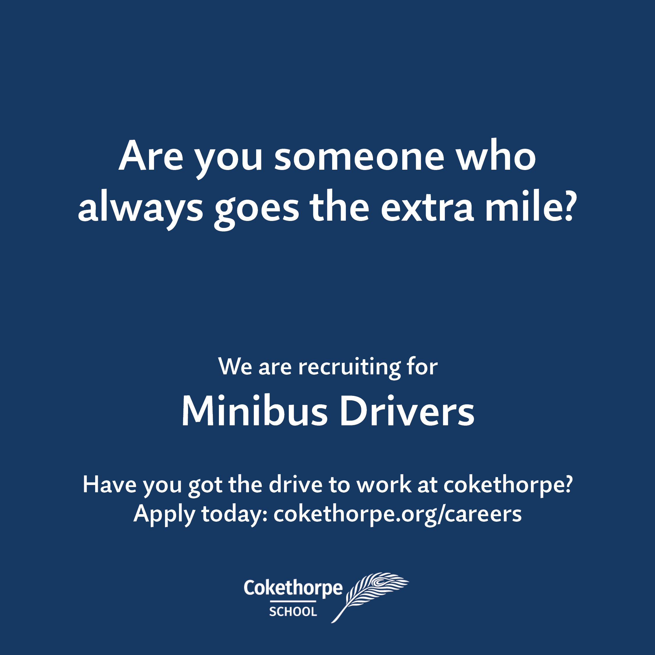 School Minibus Drivers Recruitment Ad Apr 2022