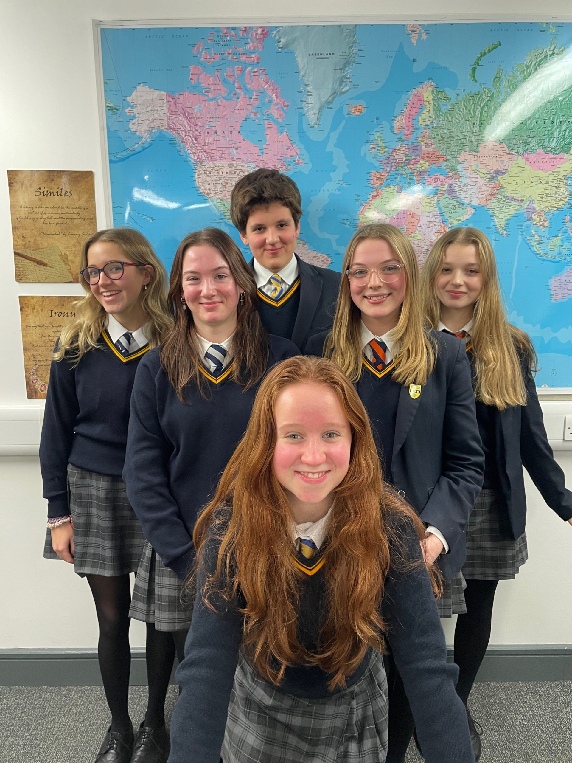 Cokethorpe Public Speaking AOB teams for the ESU Public Speaking competition first round - Latest News group photo