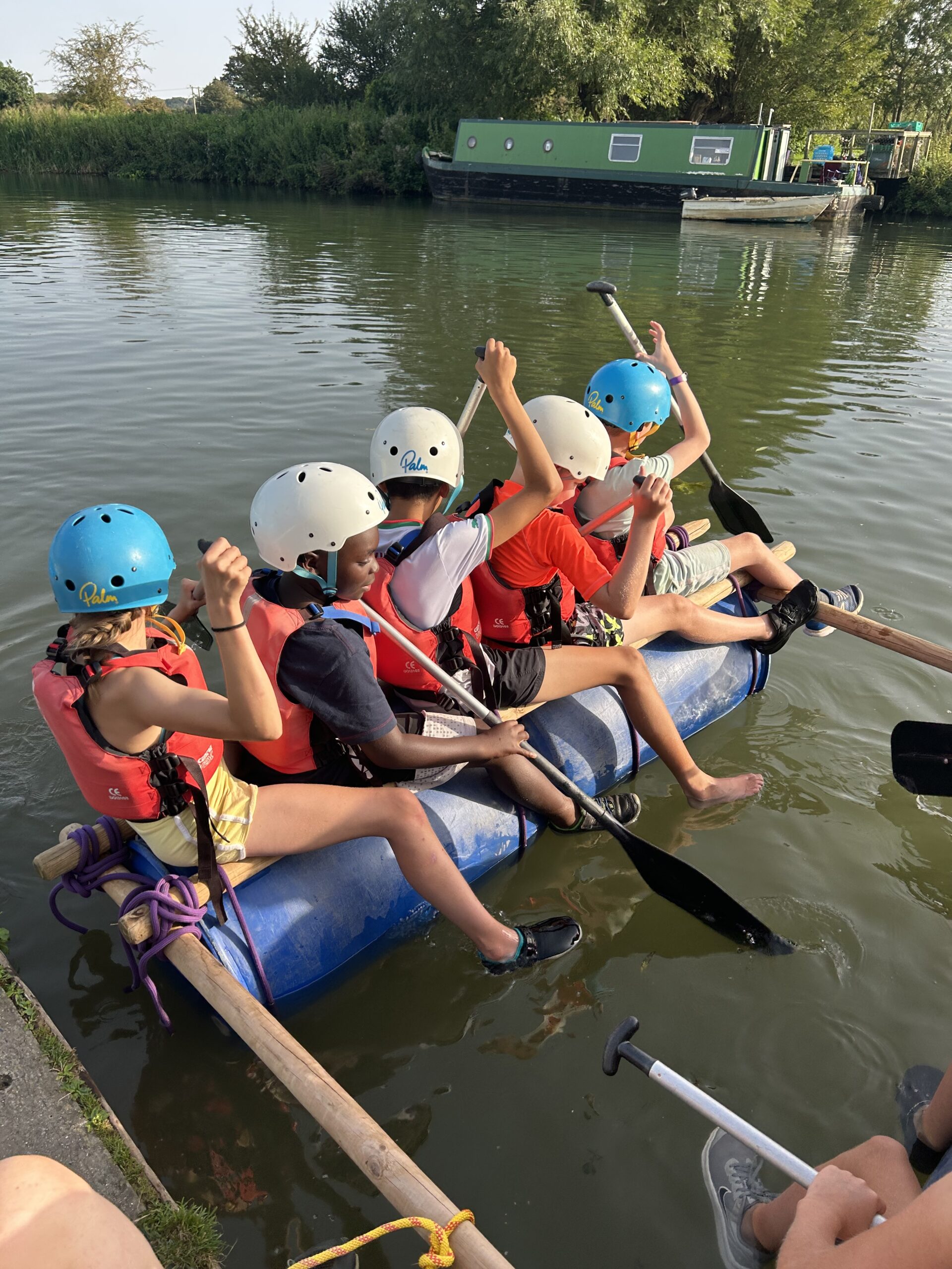 Raft building at the 2023 First Form Camp - Forging New Friendships