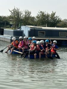 Raft building at the 2023 First Form Camp - Forging New Friendships