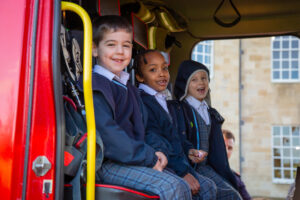 Pre-Prep in a fire engine