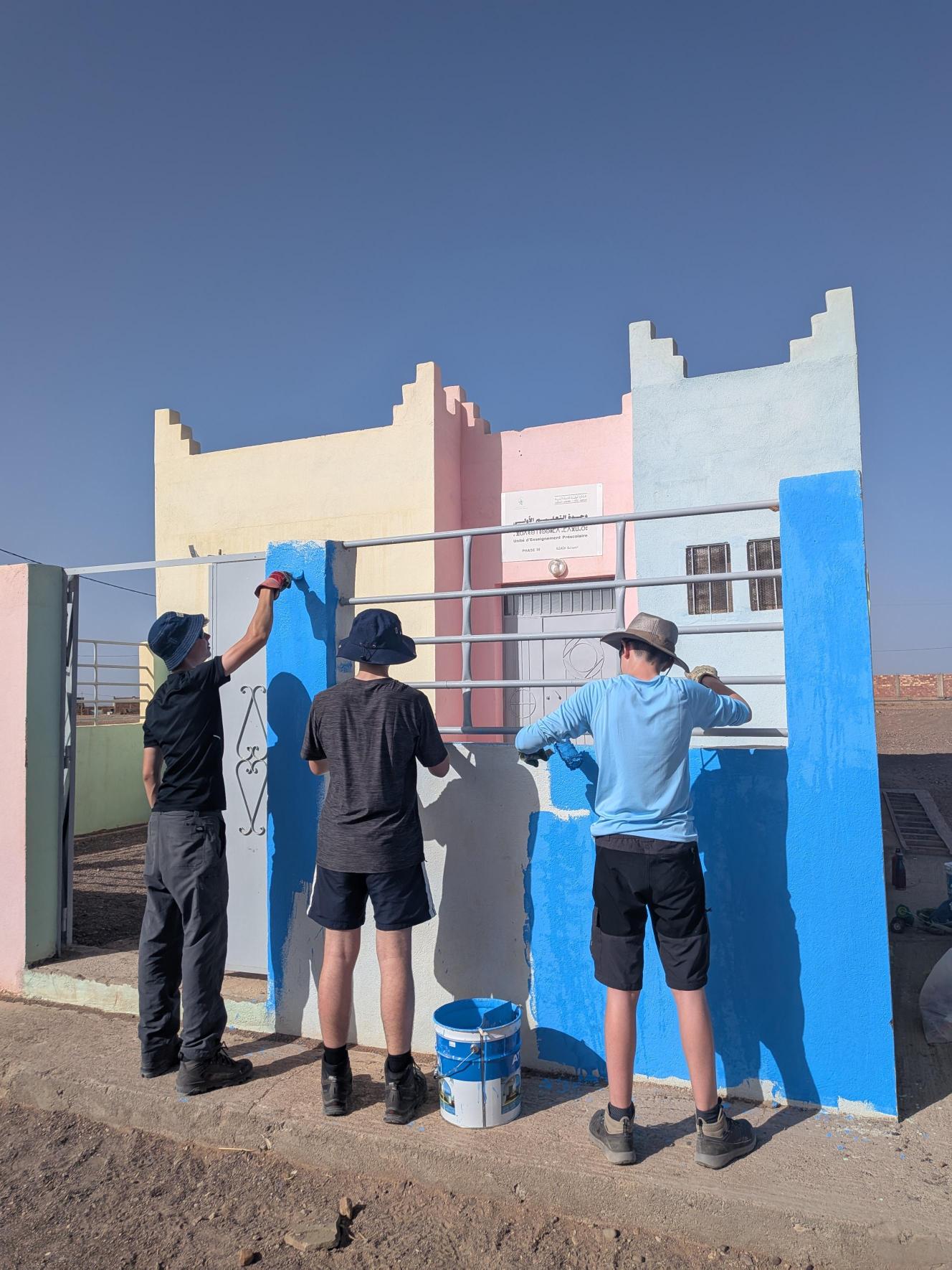 Painting a wall in Morocco Morocco 2025