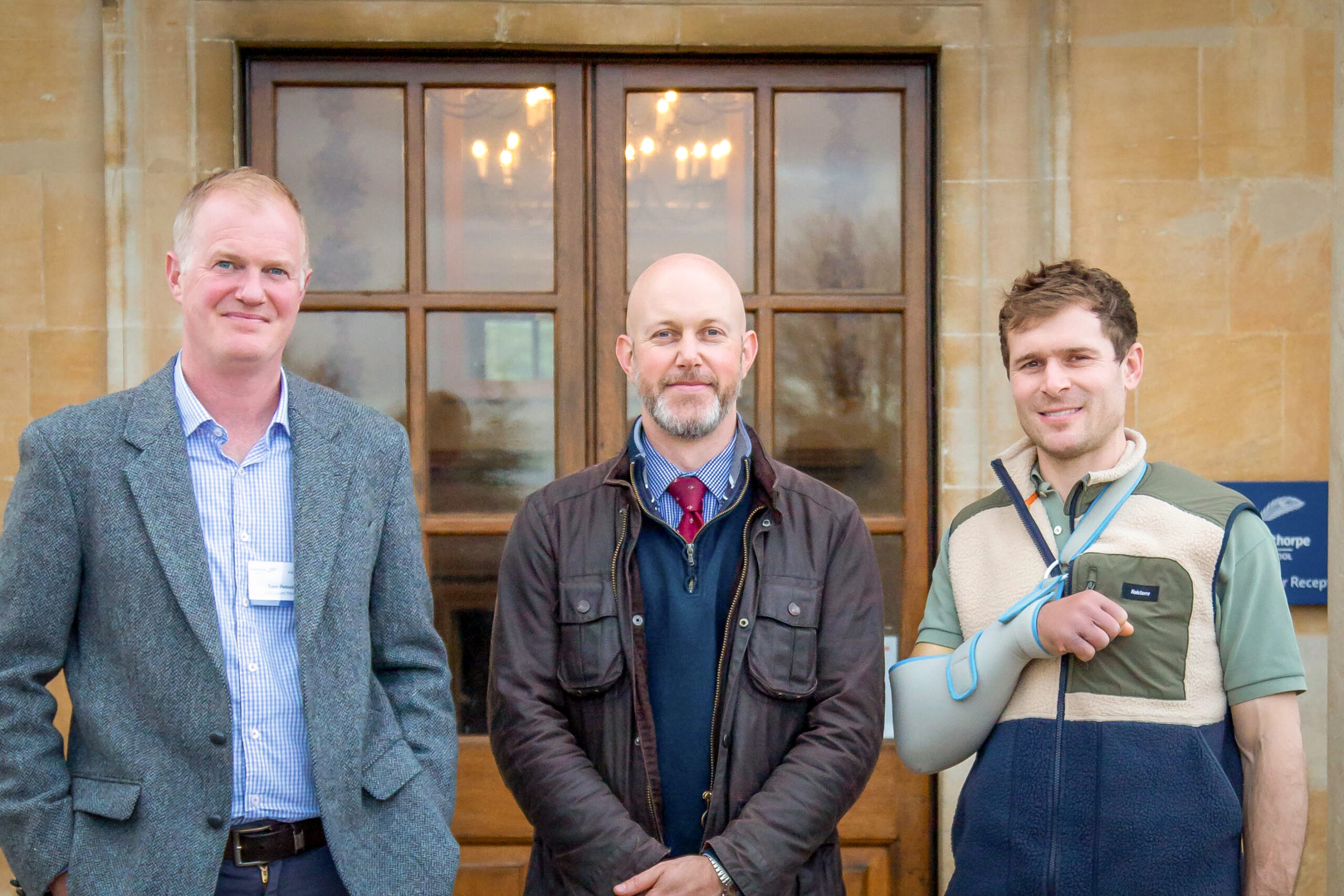 Sam Peters and guests at Cokethorpe Visit from award-winning journalist