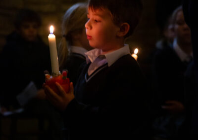 Candlelight at Christingle Service 