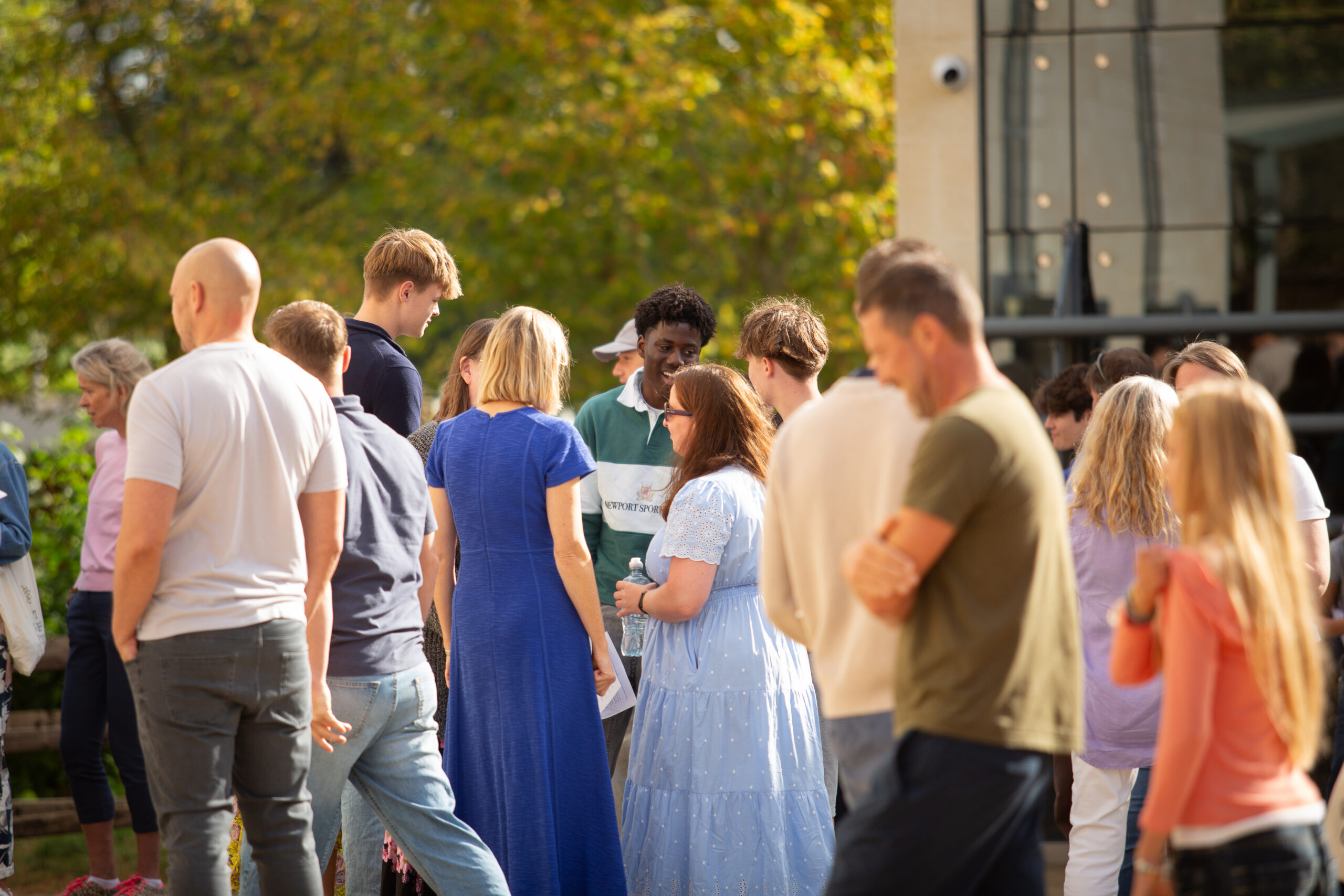 Students receiving their GCSE Results
